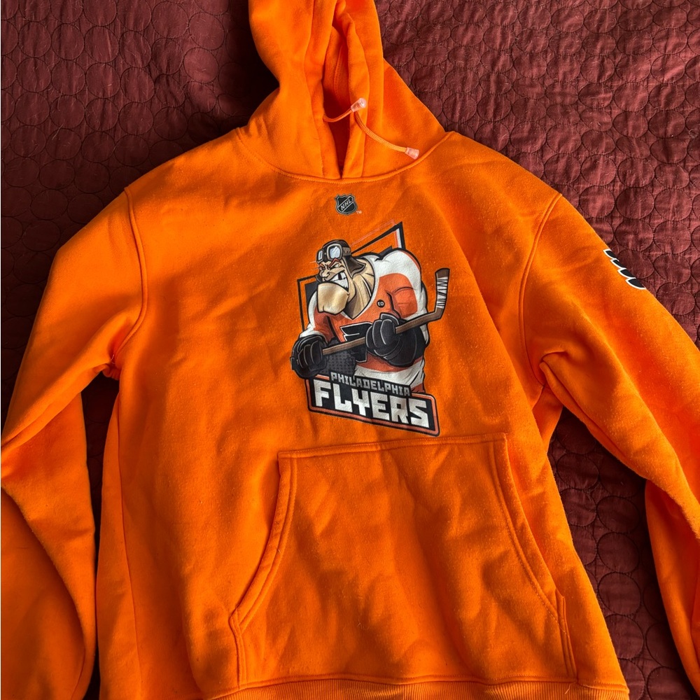 Orange Sweater with Bold Team Colors